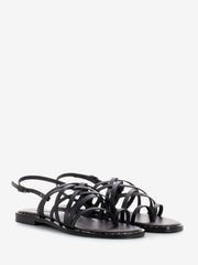 IL LACCIO - Sandalo in pelle nero