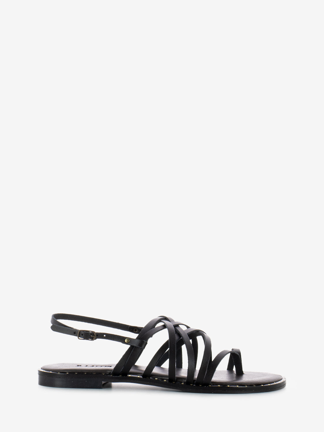 Sandalo in pelle nero