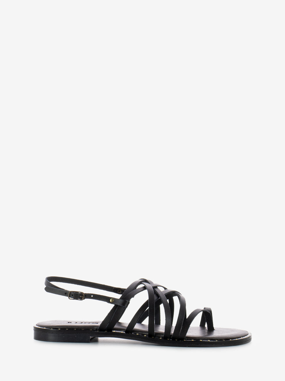 Sandalo in pelle nero