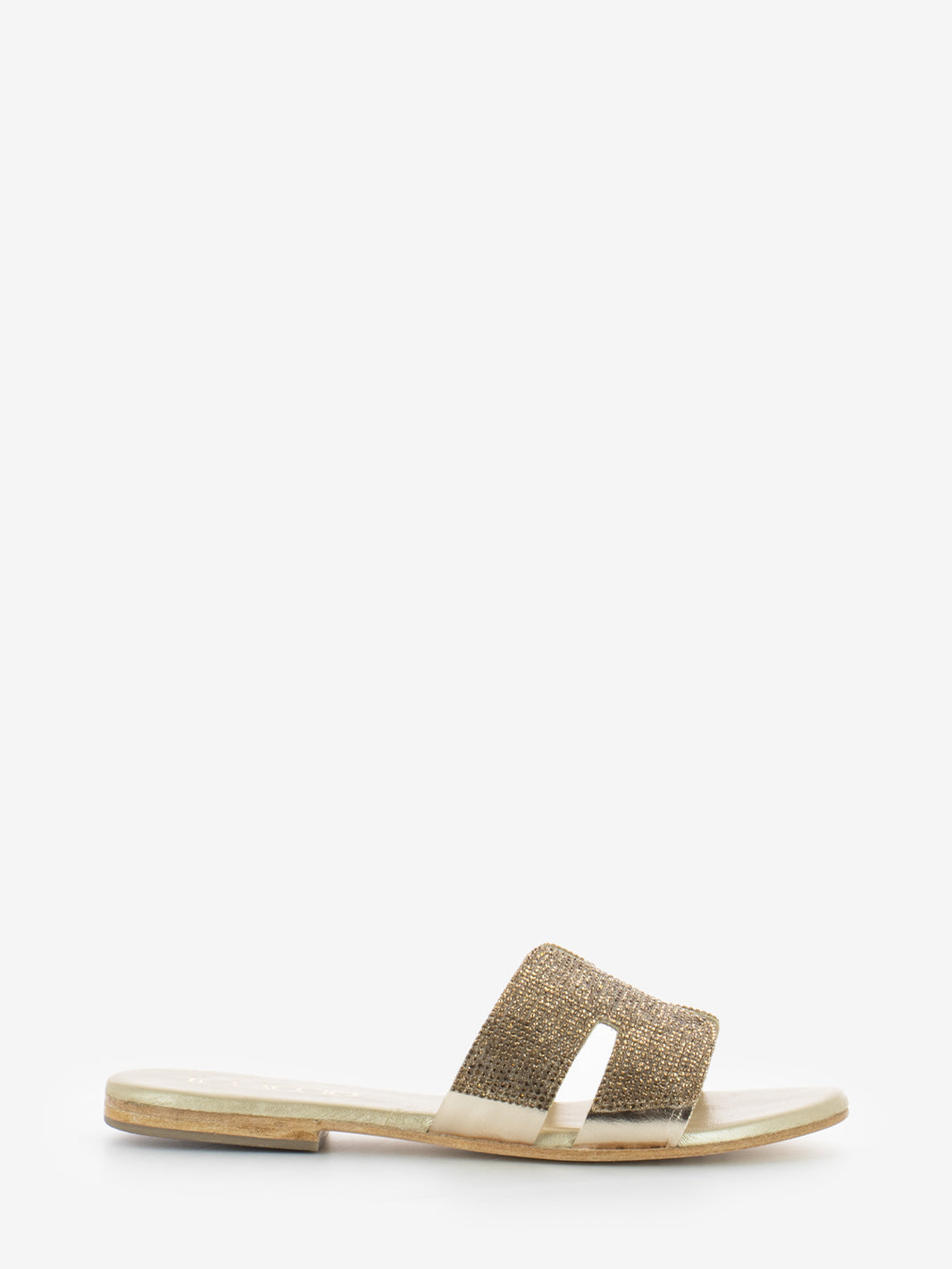 Light gold rhinestone sandal