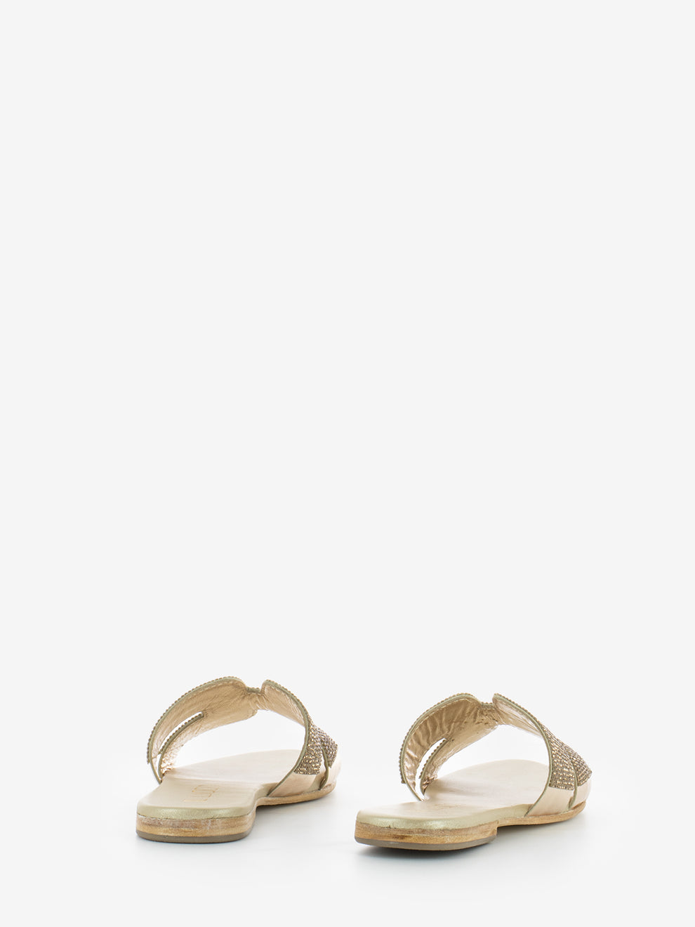 Light gold rhinestone sandal
