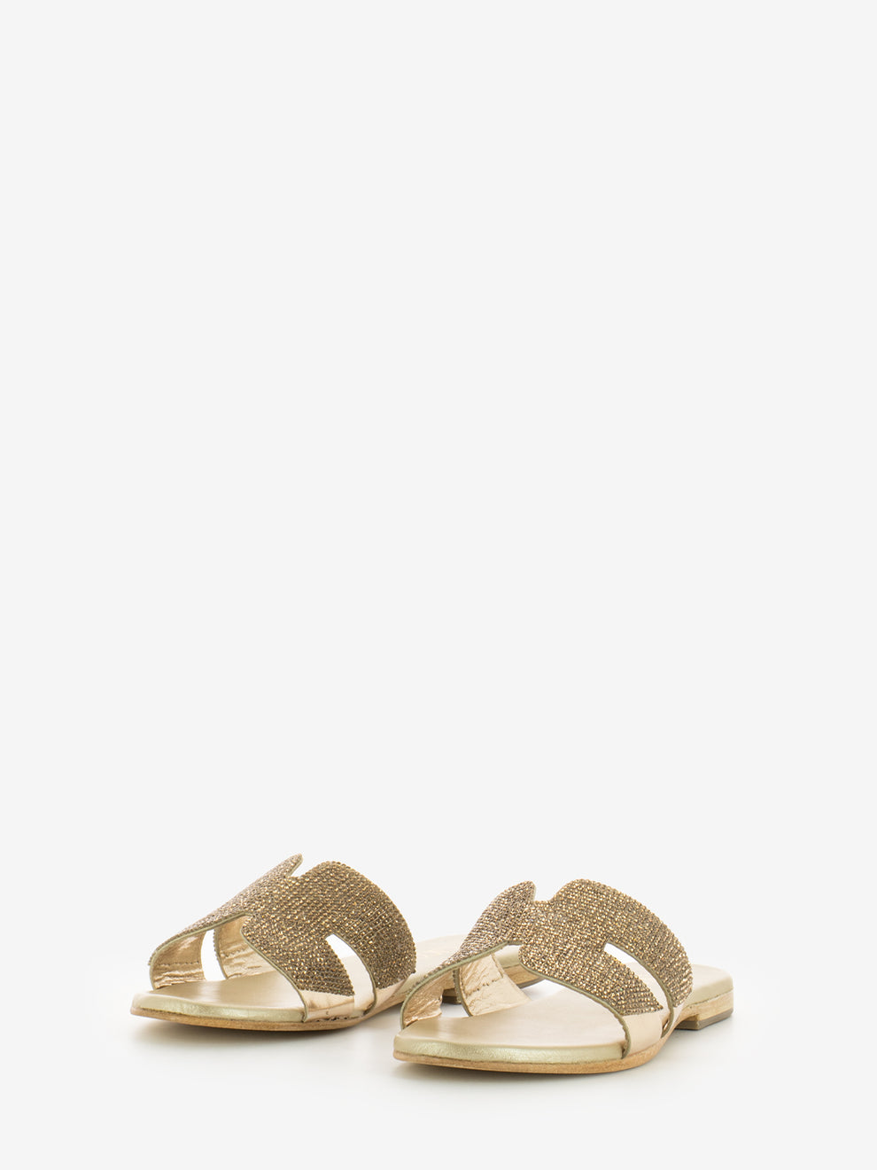 Light gold rhinestone sandal