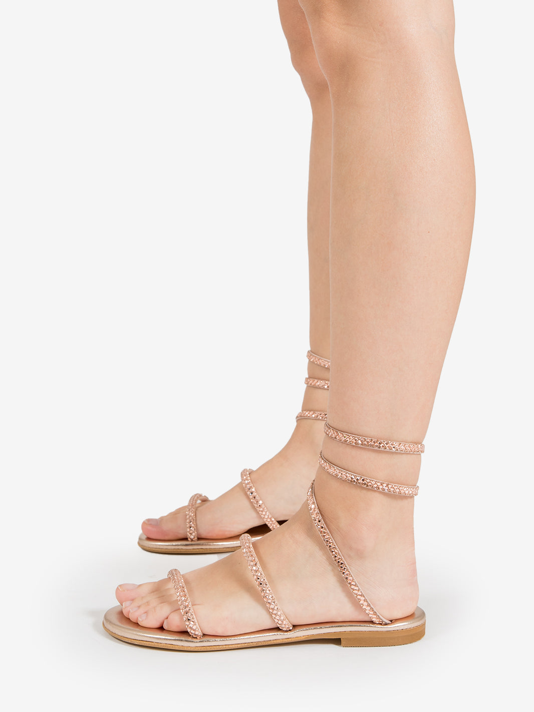 Maje rose gold sandal