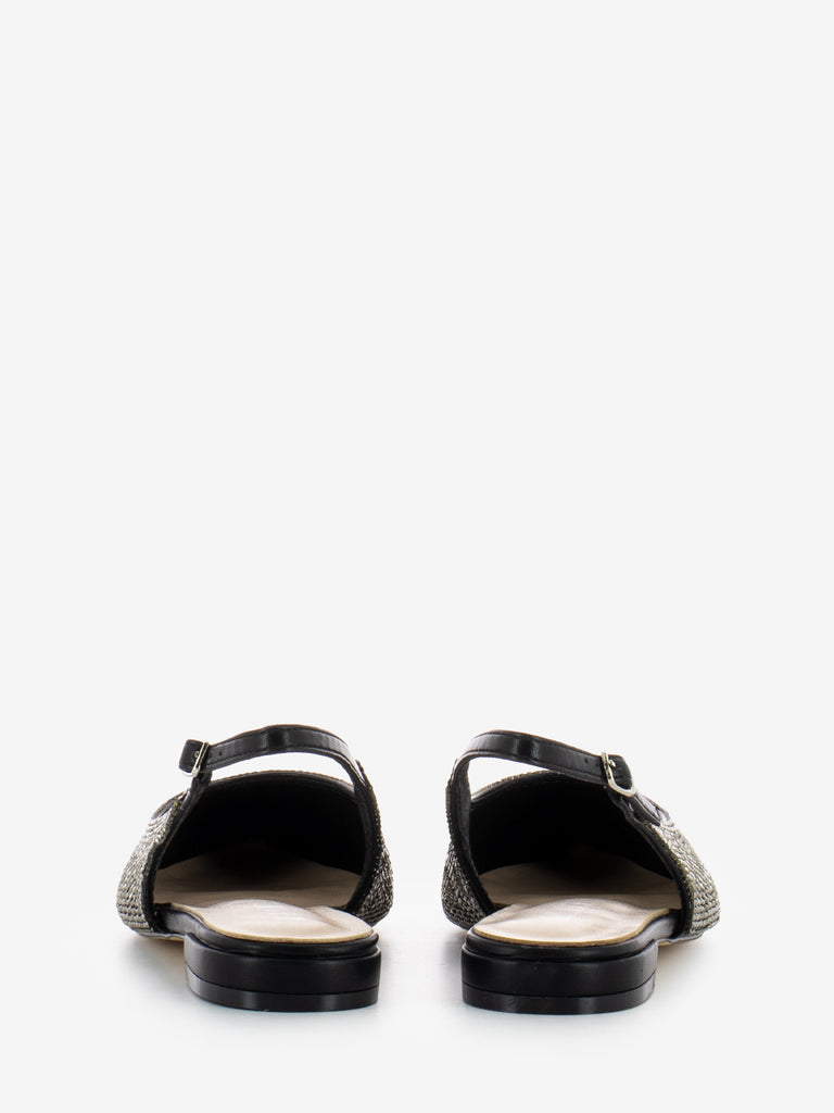 IL LACCIO - Slingback basse brillantini Lizzy nero