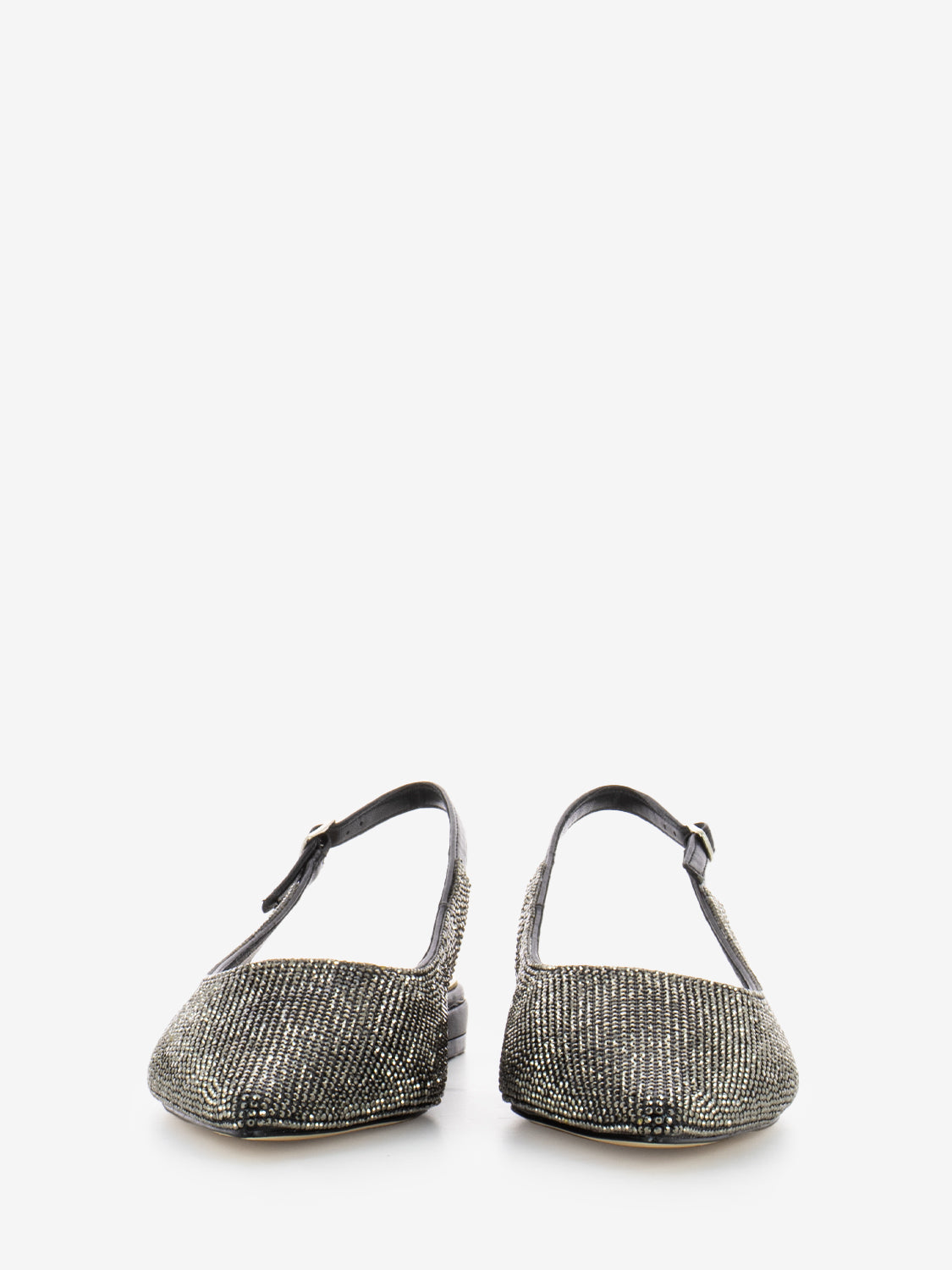 Slingback basse brillantini Lizzy nero