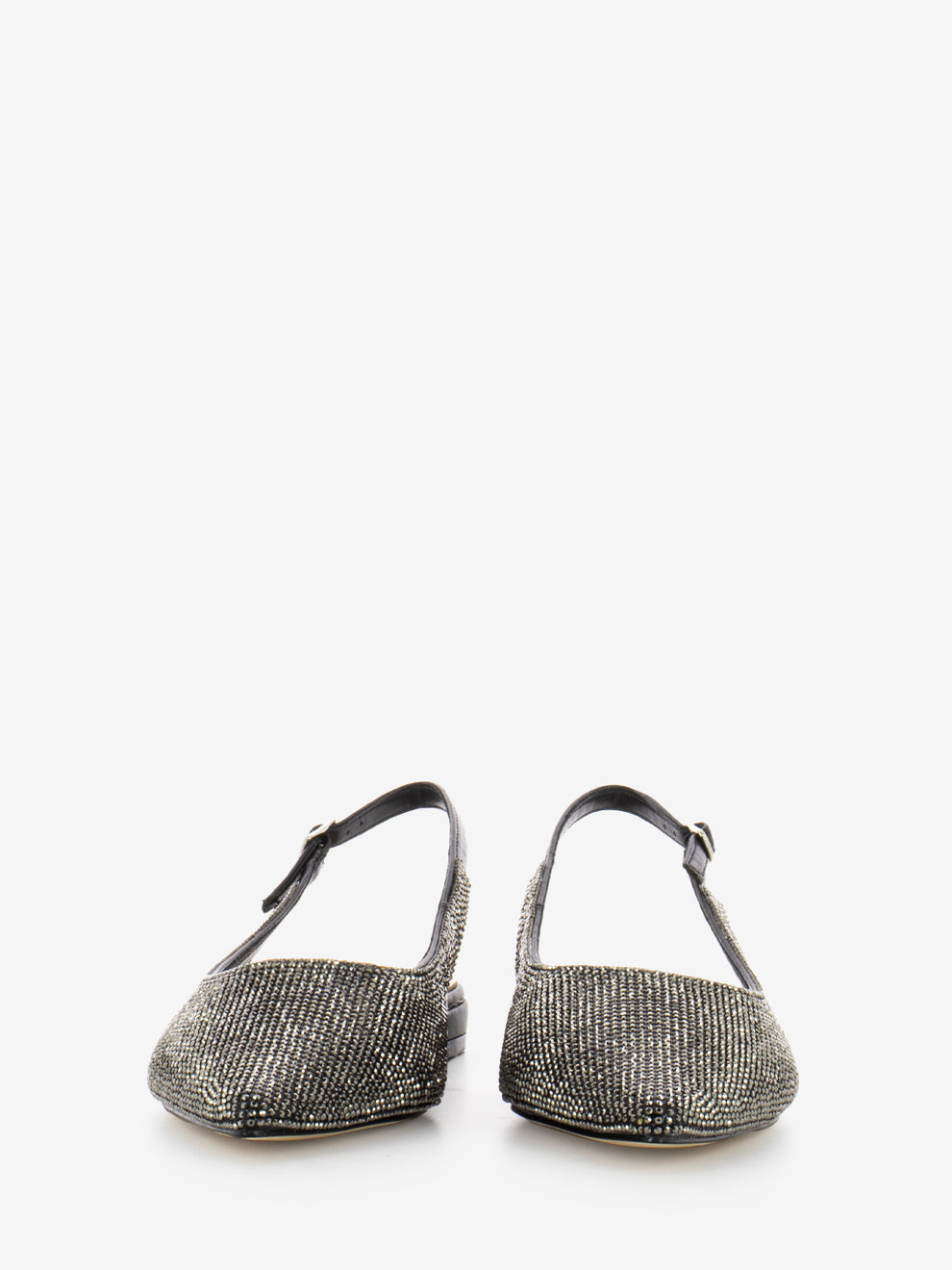Slingback basse brillantini Lizzy nero