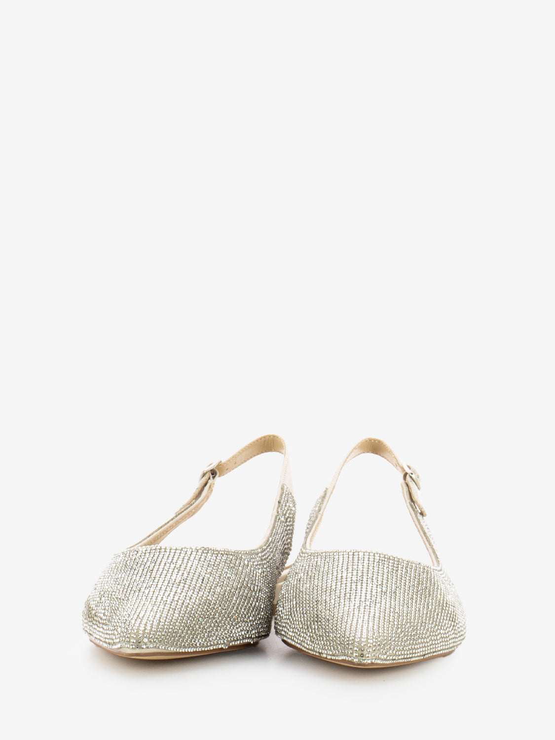 Slingback basse brillantini Lizzy nude