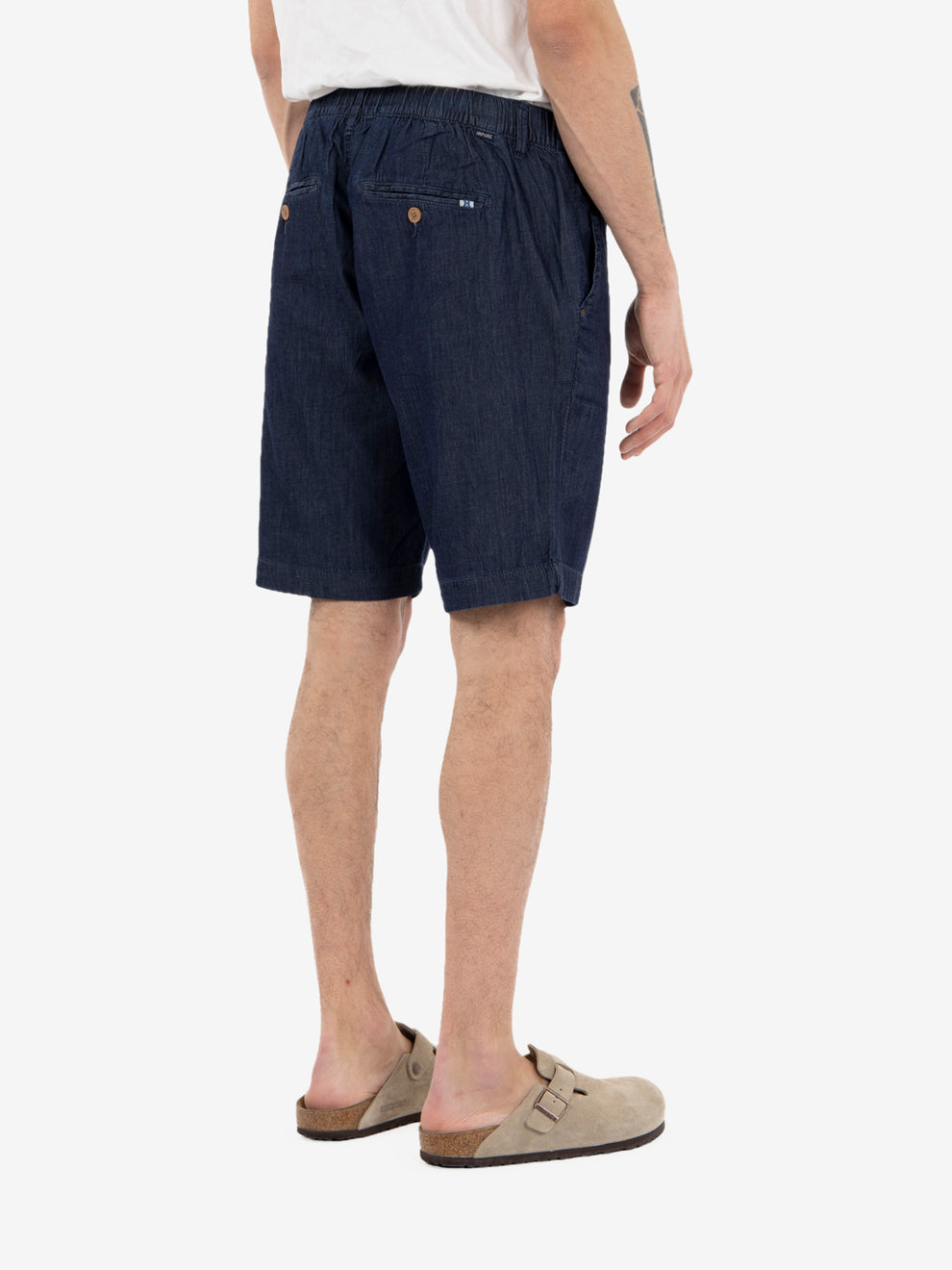 Dark blue drawstring shorts