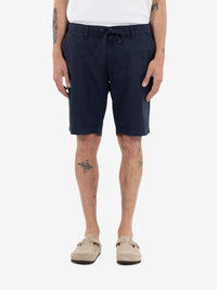Navy drawstring Bermuda shorts