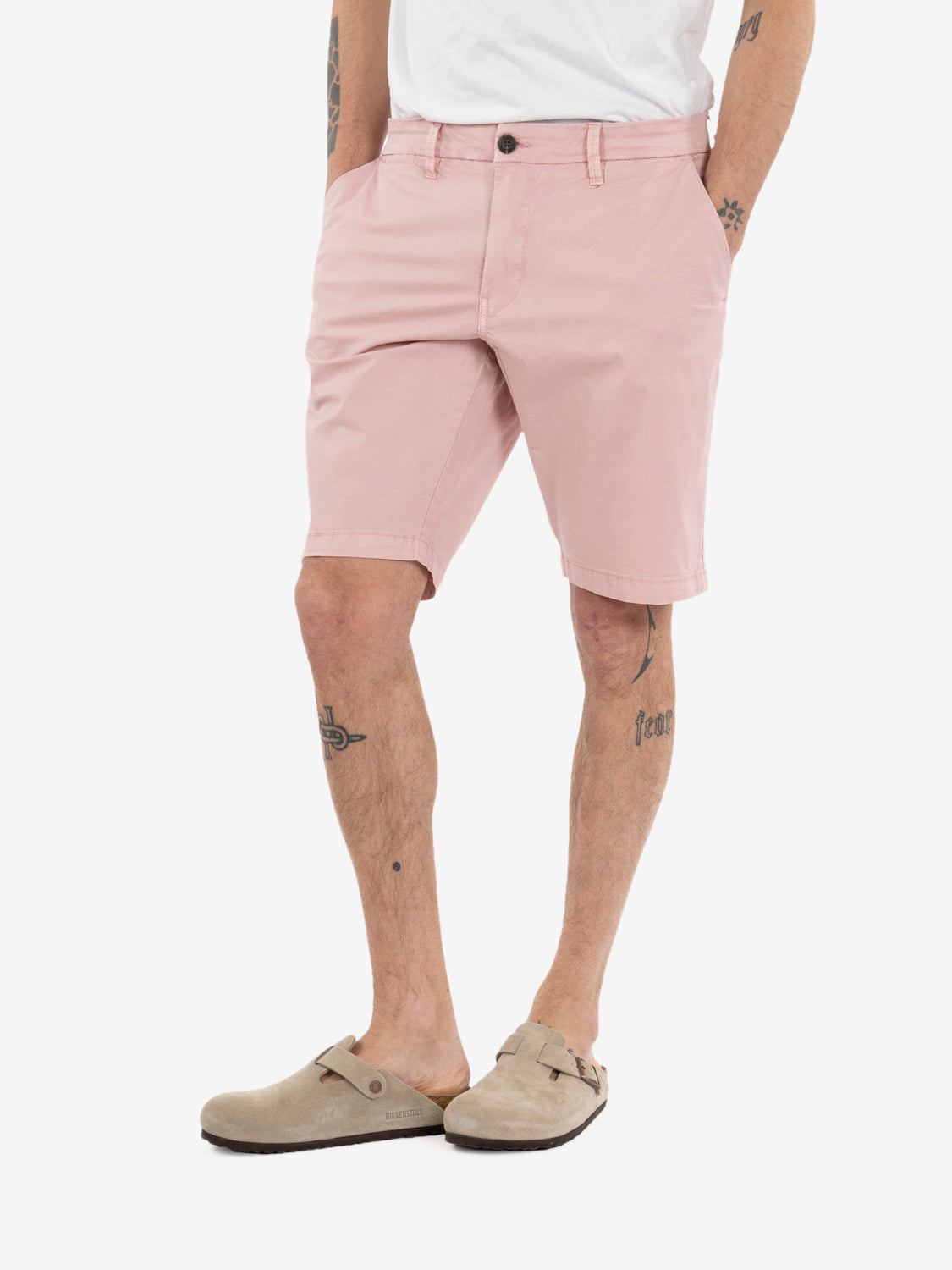 Bermuda in cotone old pink