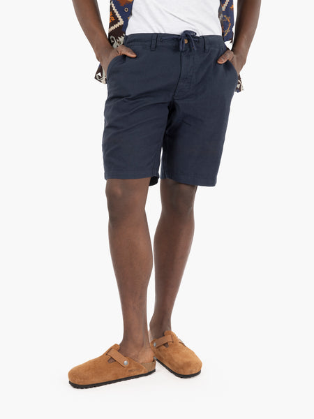 Bermuda short mixed linen navy