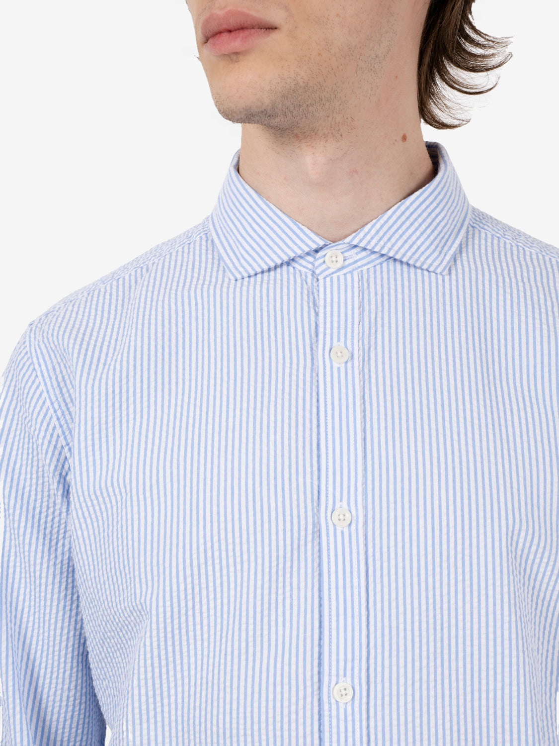 Blue striped shirt