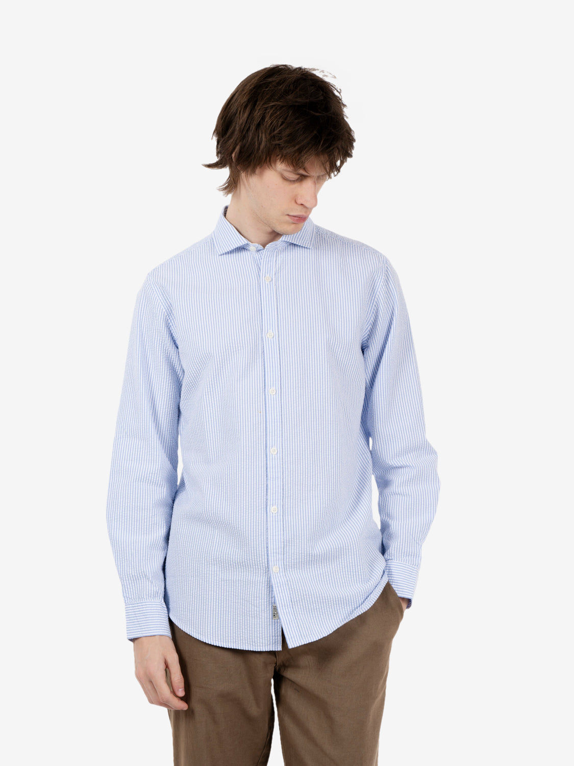 Blue striped shirt