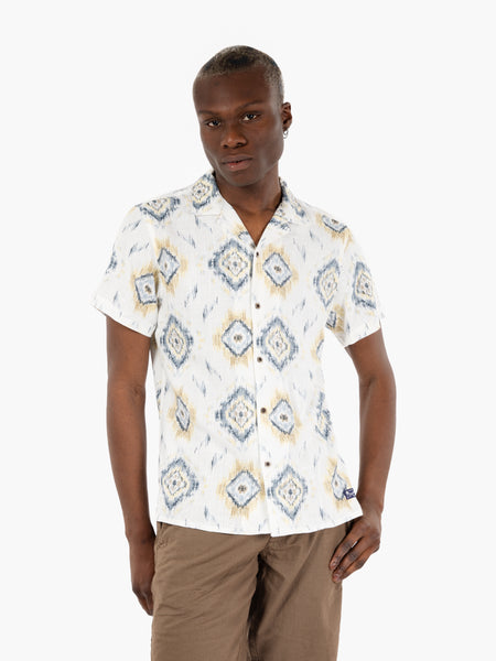 Camicia bowling viscosa offwhite