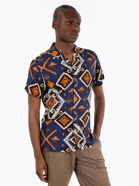 Camicia bowling viscosa royal