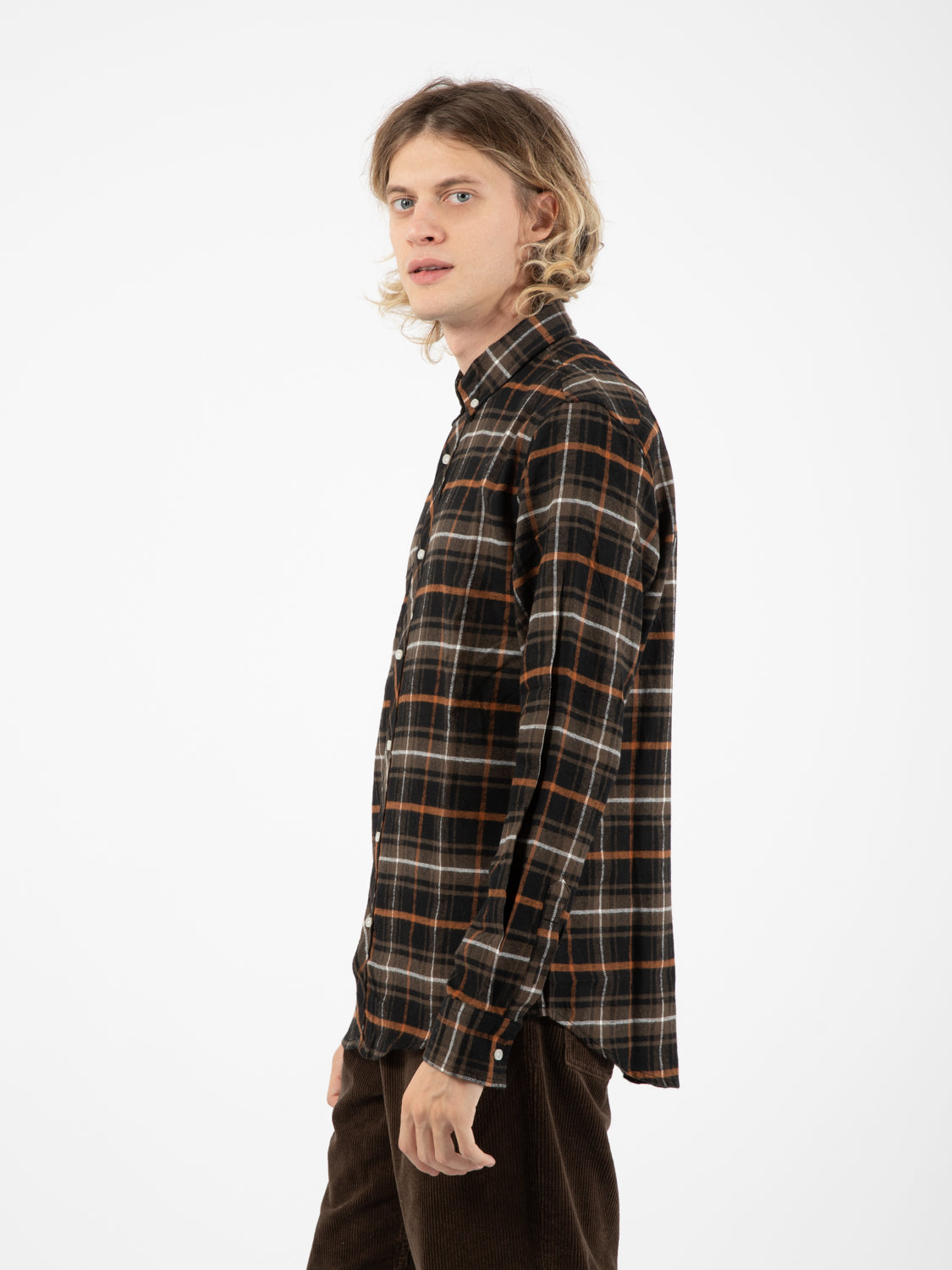 Giacca camicia flanella black check