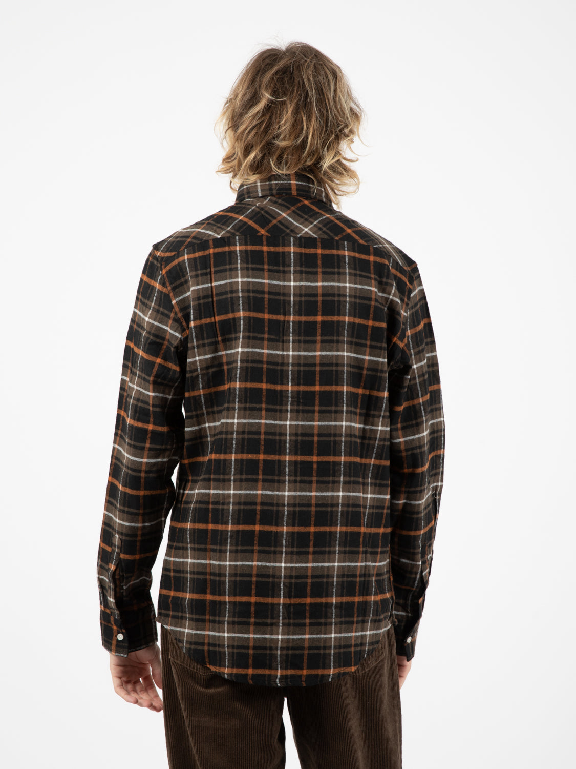 Giacca camicia flanella black check