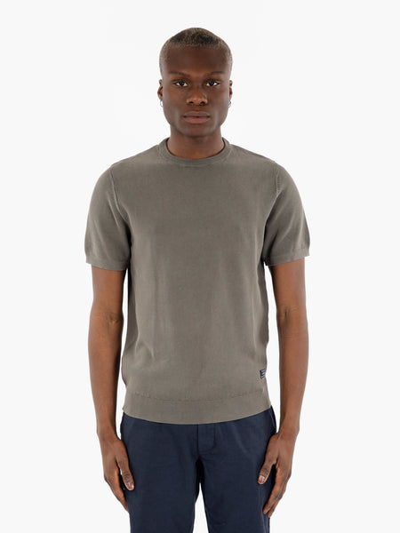 Maglia a manica corta acid wash green