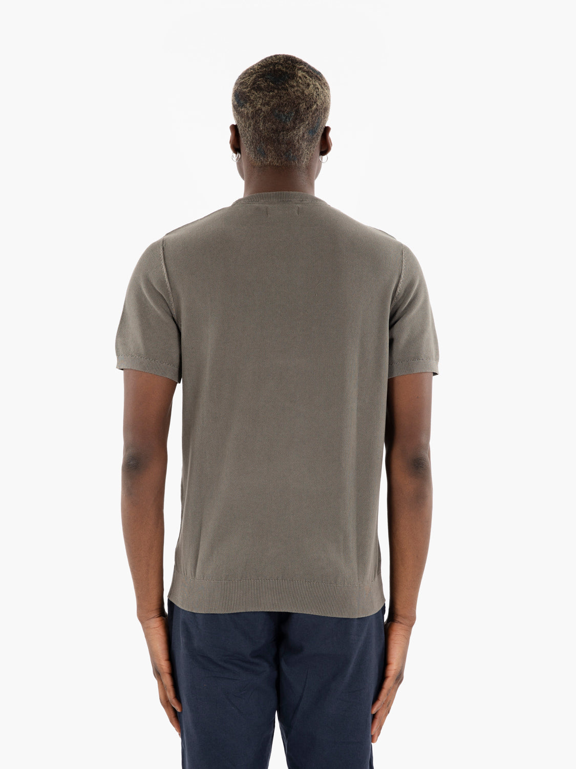 Maglia a manica corta acid wash green