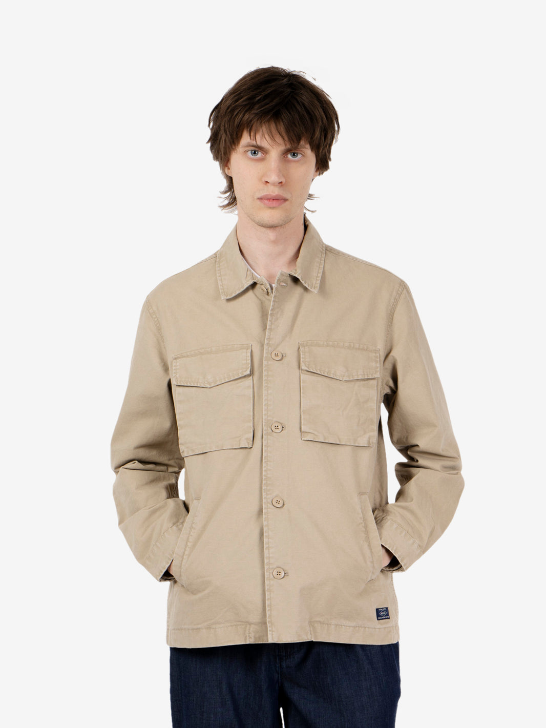 Overshirt cotton slub desert