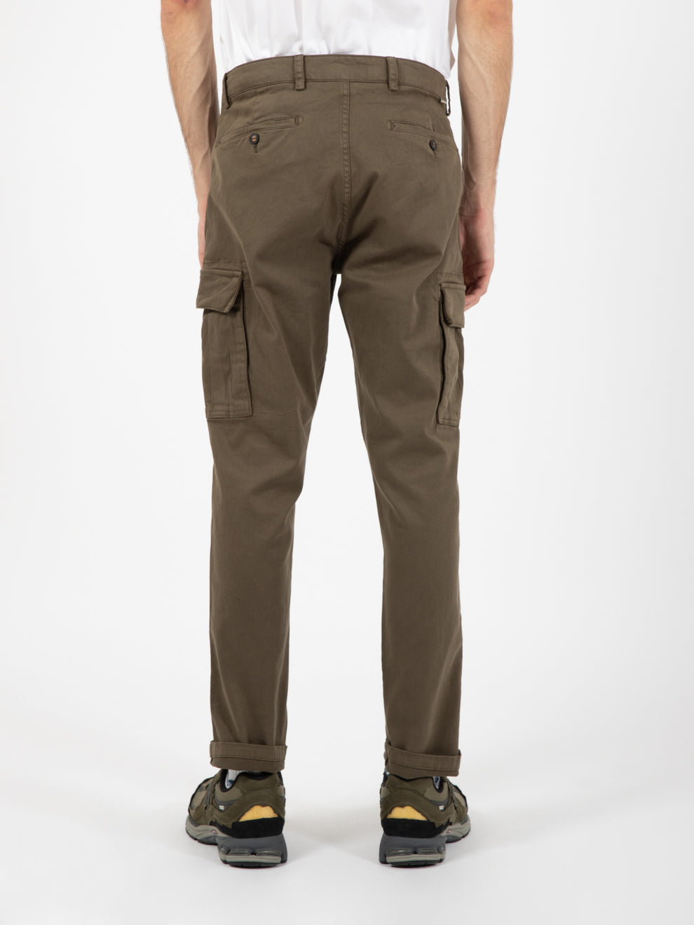 Pantaloni Cargo Long twill stretch verde