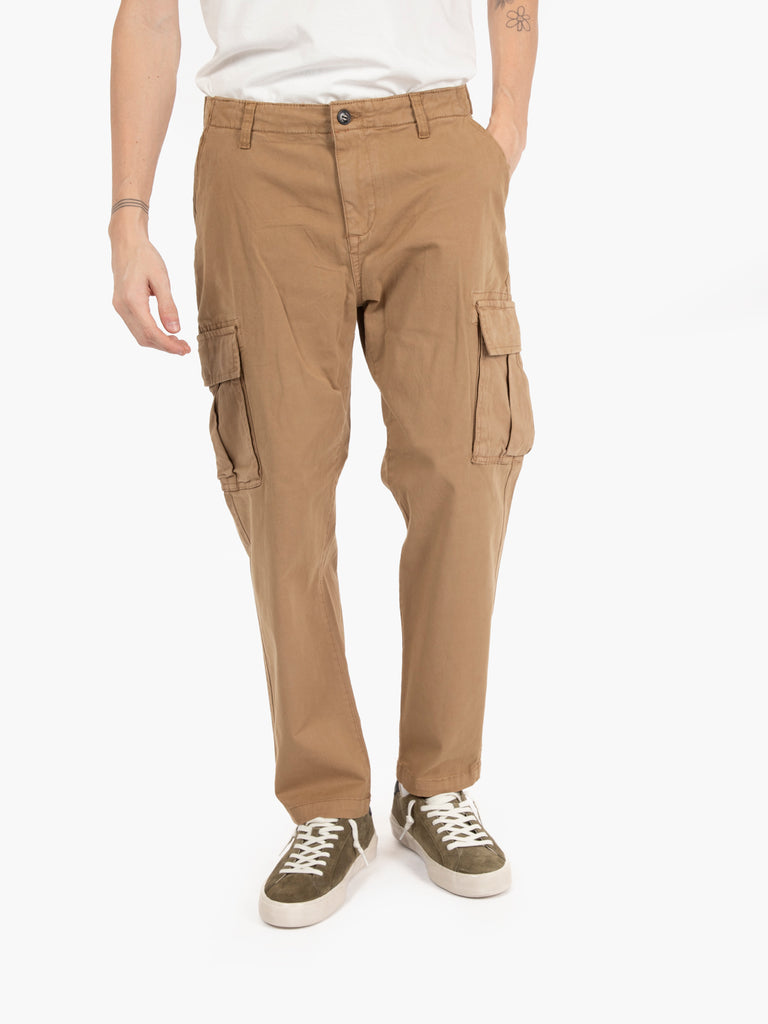 IMPURE - Pantaloni cargo twill stretch cookie