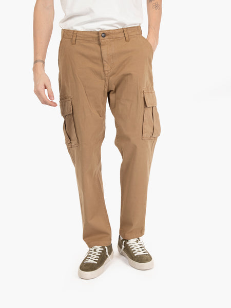 Pantaloni cargo twill stretch cookie