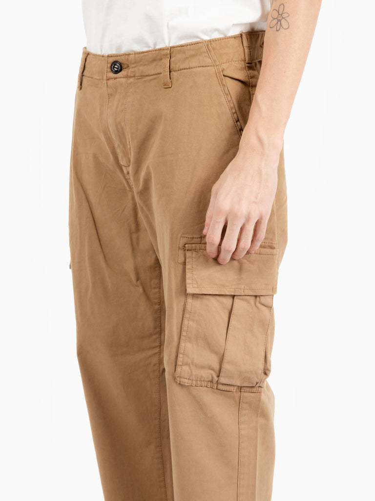 IMPURE - Pantaloni cargo twill stretch cookie