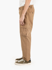 IMPURE - Pantaloni cargo twill stretch cookie