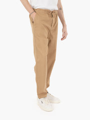 IMPURE - Pantaloni chino mixed linen beige