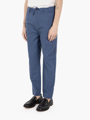 IMPURE - Pantaloni chino mixed linen blu