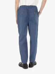 IMPURE - Pantaloni chino mixed linen blu