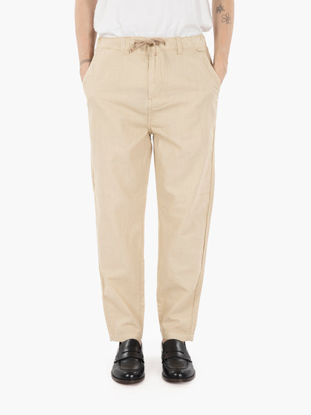 Pantaloni chino mixed linen desert