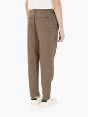 IMPURE - Pantaloni chino mixed linen mud