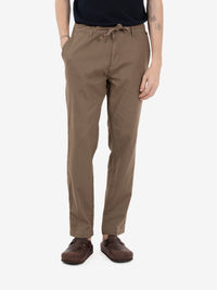 Pantaloni in misto lino mud