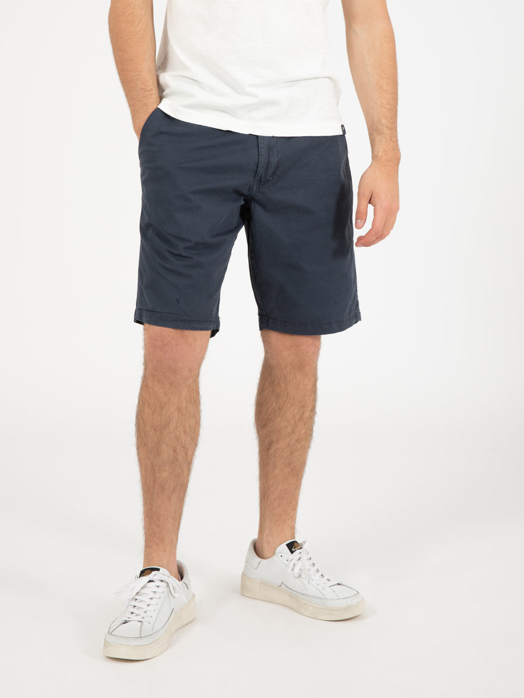Short chino twill stretch navy