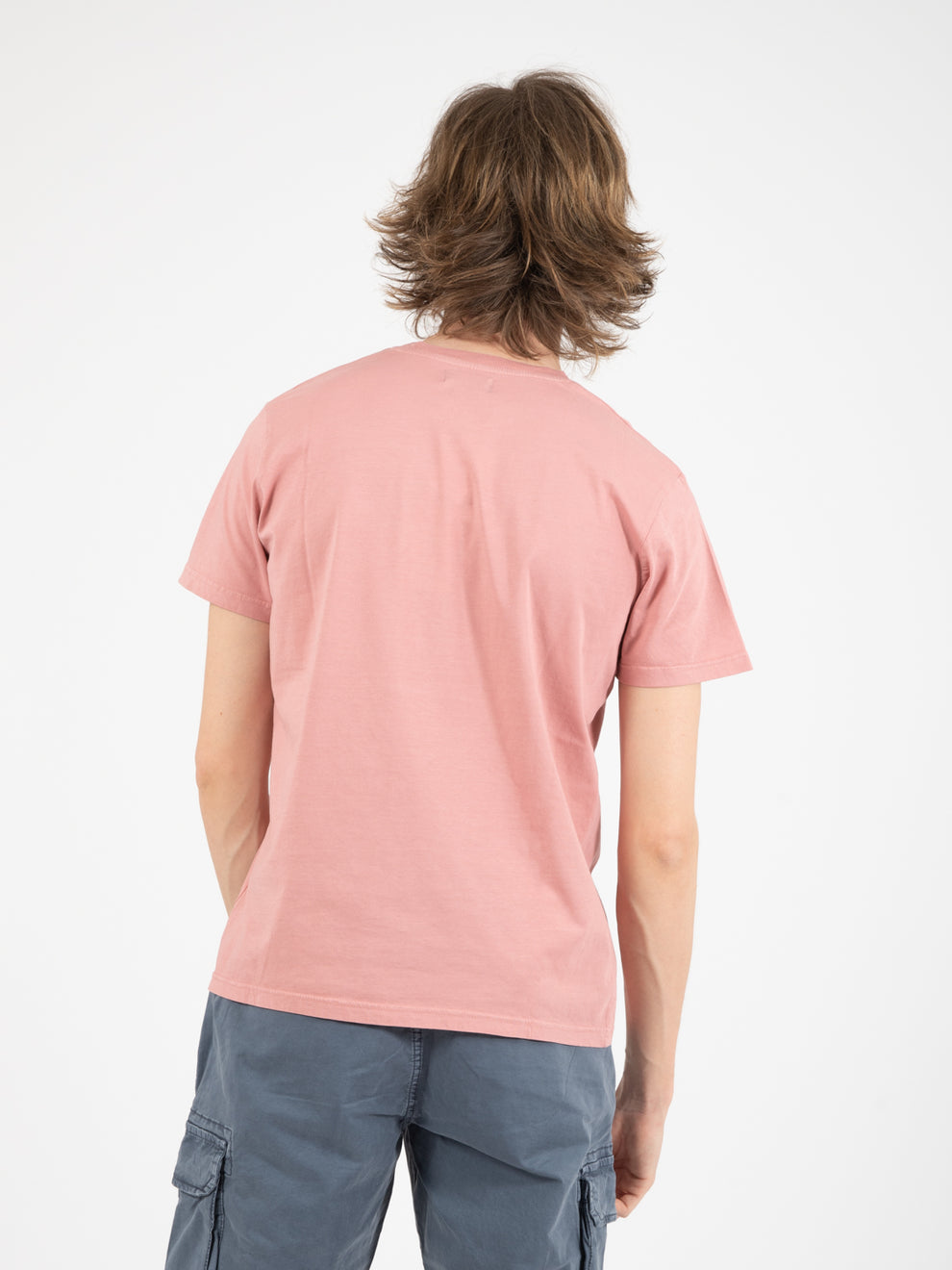 Pink floral pattern pocket t-shirt