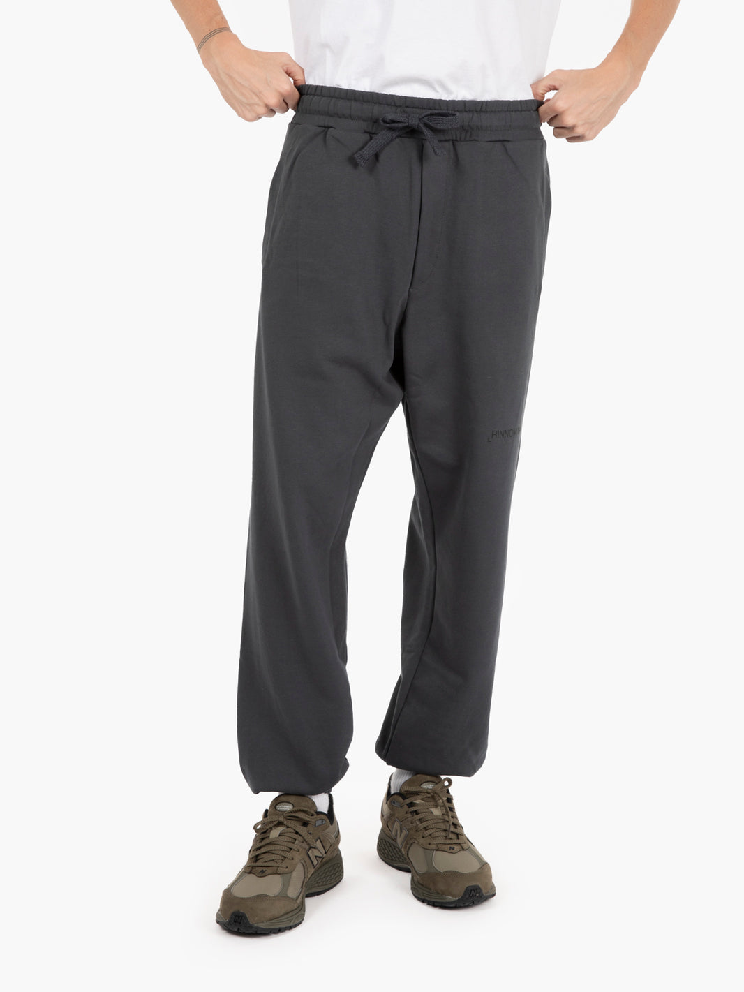 Pantaloni in felpa con elastico sul fondo grigi