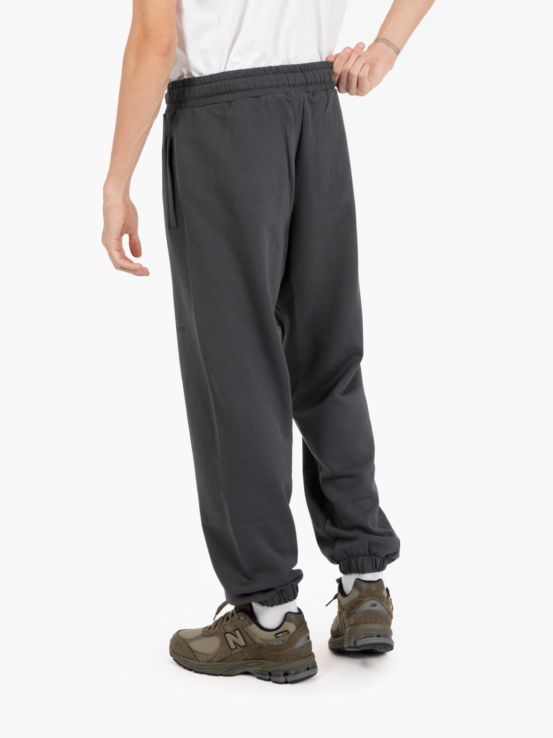 Pantaloni in felpa con elastico sul fondo grigi