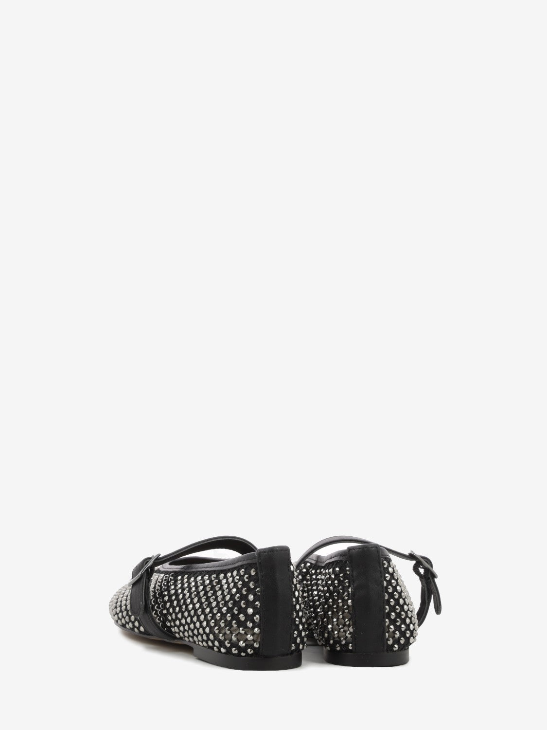 Ballerina in mesh con strass black