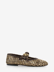 INUOVO - Ballerine a intreccio con fibbie chocolat goat