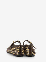 INUOVO - Ballerine a intreccio con fibbie chocolat goat