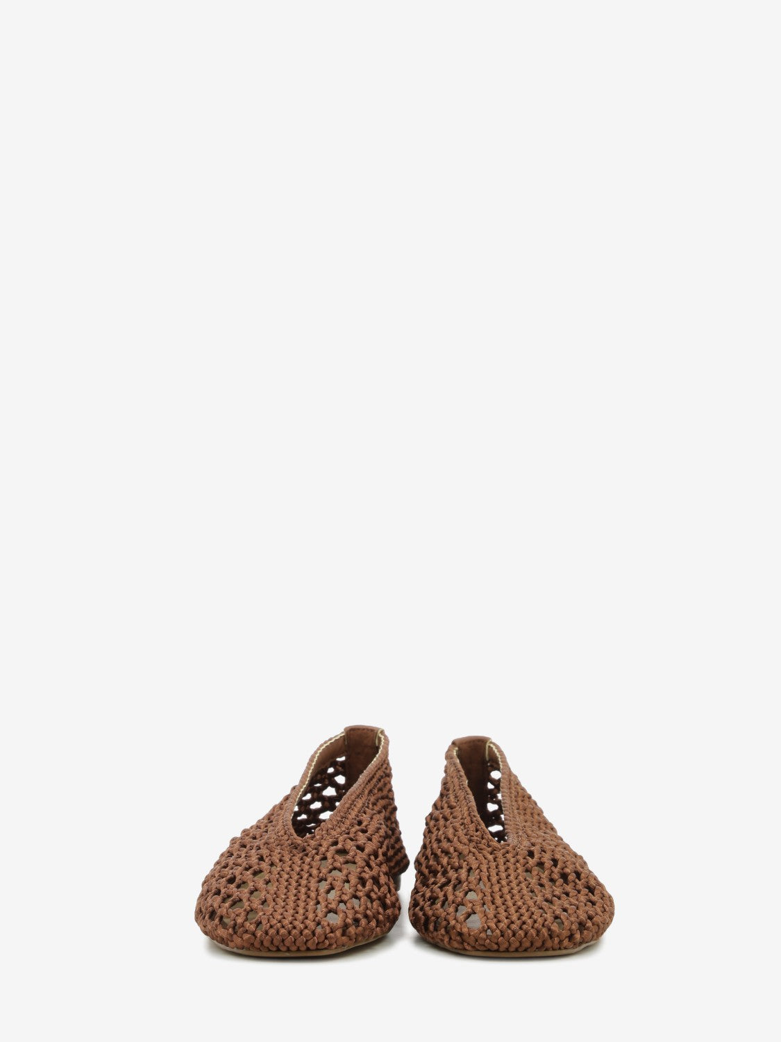 Ballerine con intreccio brown