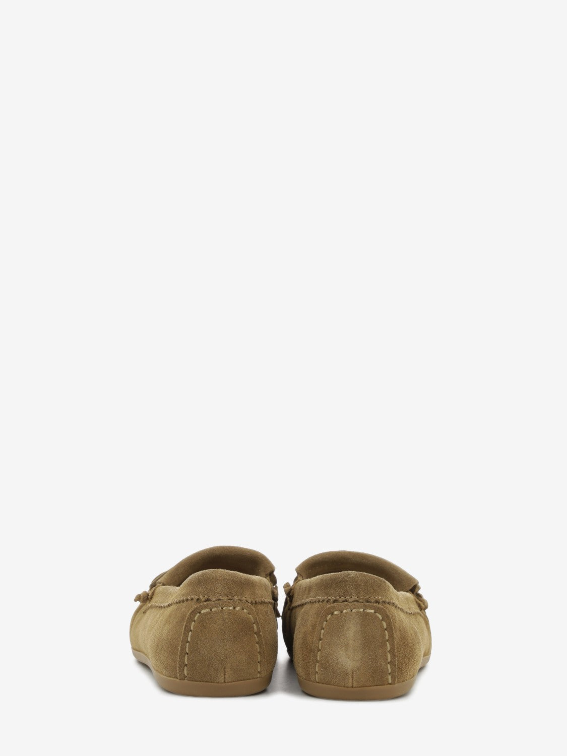 Mocassini in camoscio con frange sigaro