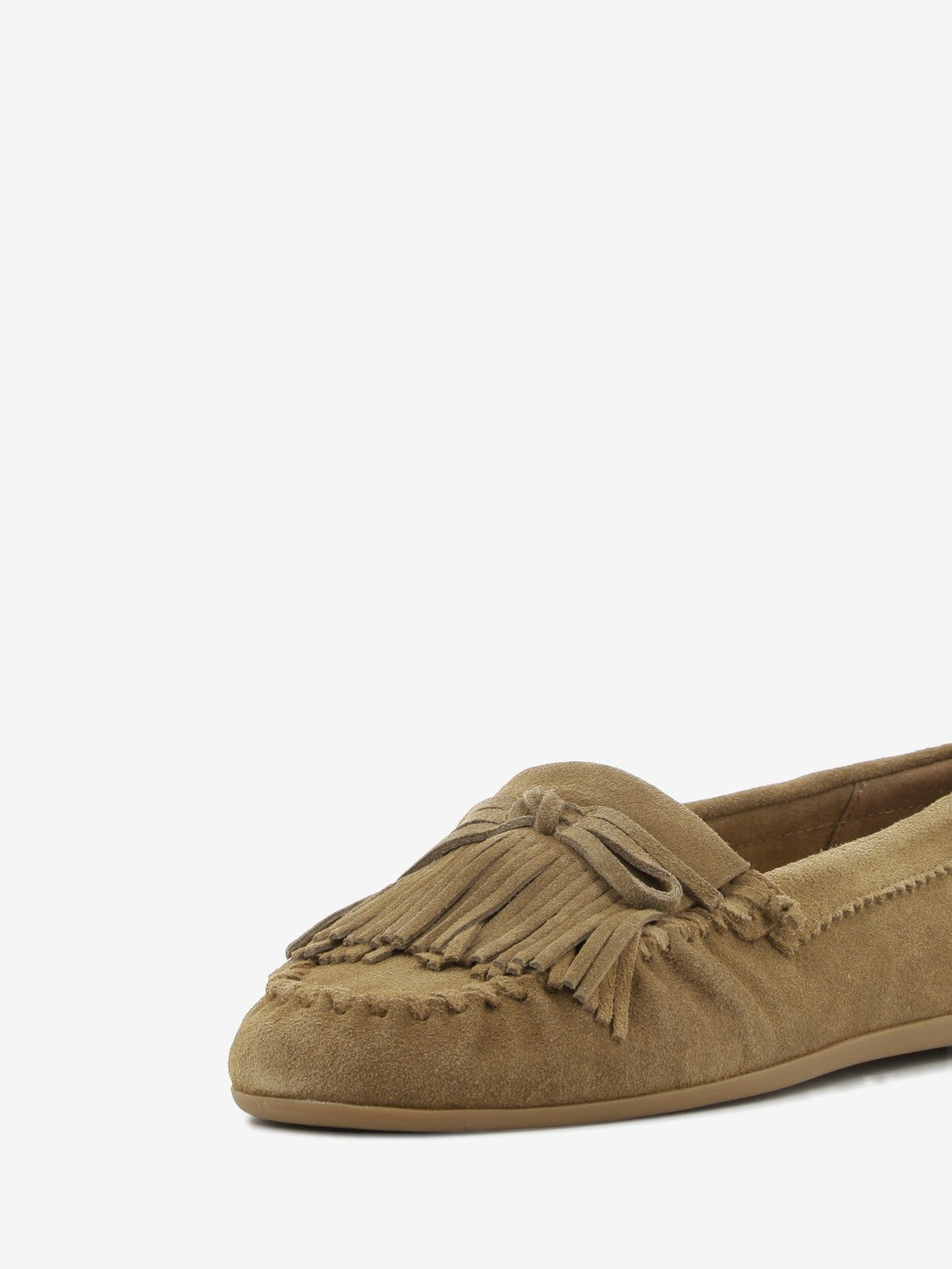 Mocassini in camoscio con frange sigaro