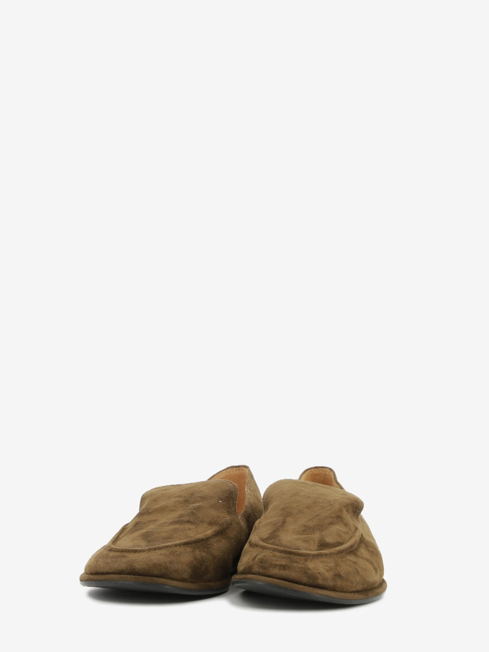 Mocassini in suede dark brown