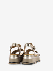 INUOVO - Sandali zeppa ash metallic