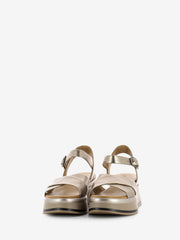 INUOVO - Sandali zeppa ash metallic