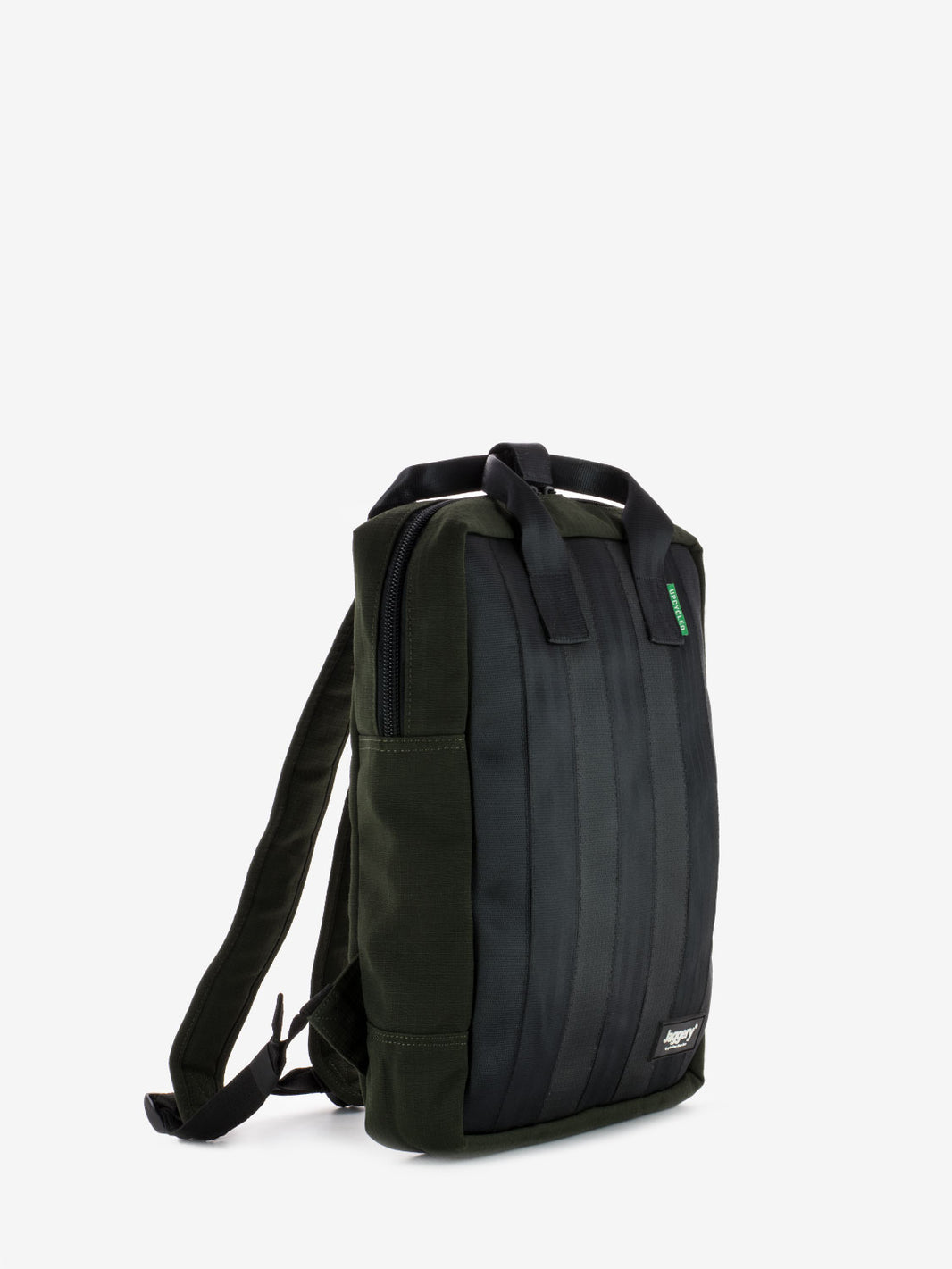 Arrive backpack in seat belts and canvas 