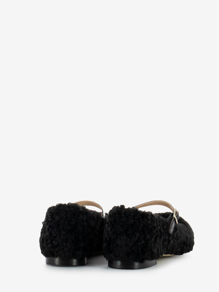 JASMINE COLE - Ballerine effetto fur nero